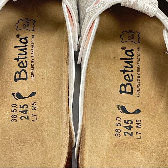 Betula By Birkenstock Floral Pink Brown Boston Clogs Size Ladies 7 Mens 5 - Picture 8 of 11